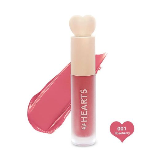 Hearts Liquid Lipstick Matte Rose Berry 001