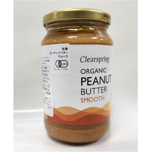 Smooth and organic peanut butter from Clear Spring 350 g