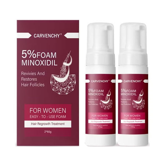 Carvency Minoxidil Foam 5% For Hair Loss Treatment 60 ml ×2