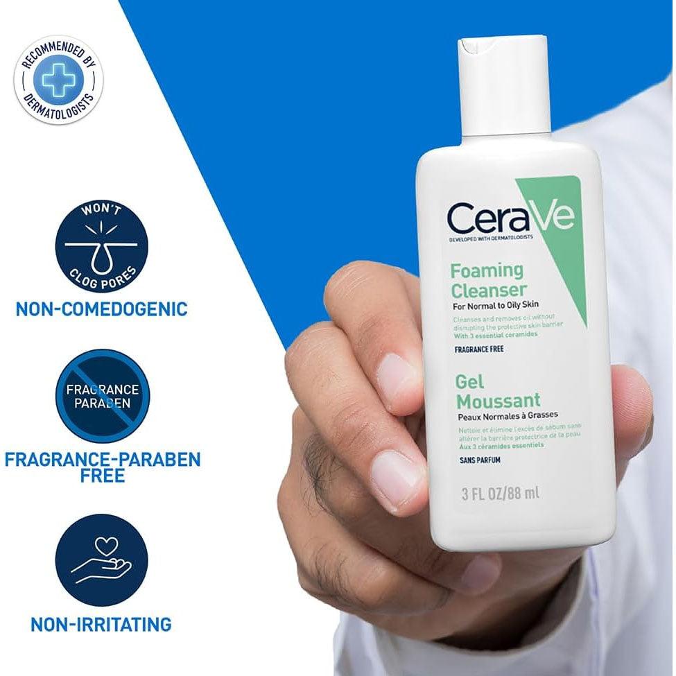 CeraVe Foaming Gel Cleanser for Normal to Oily Skin - 88ml