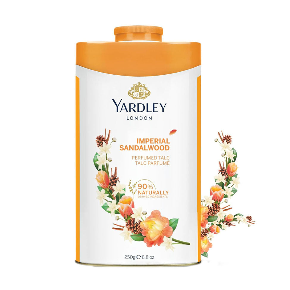 مستحضرات العنايه ياردلي بودرة معطرة رائحة خشب الصندل برتقالي