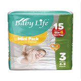 Baby Life Diapers Savings Pack 4-9 Kg No.3- 15 Diapers