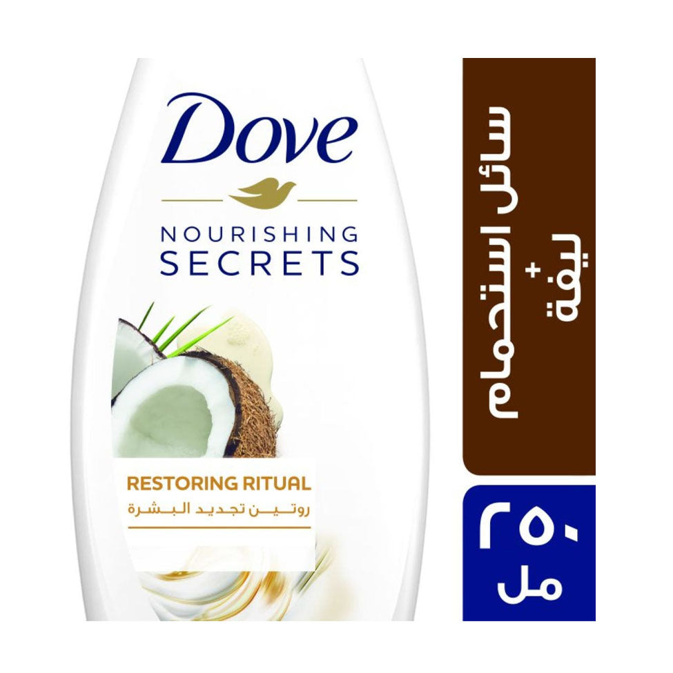 Dove Shower Gel with Coconut Oil and Almond Milk with Loofah 250 ml