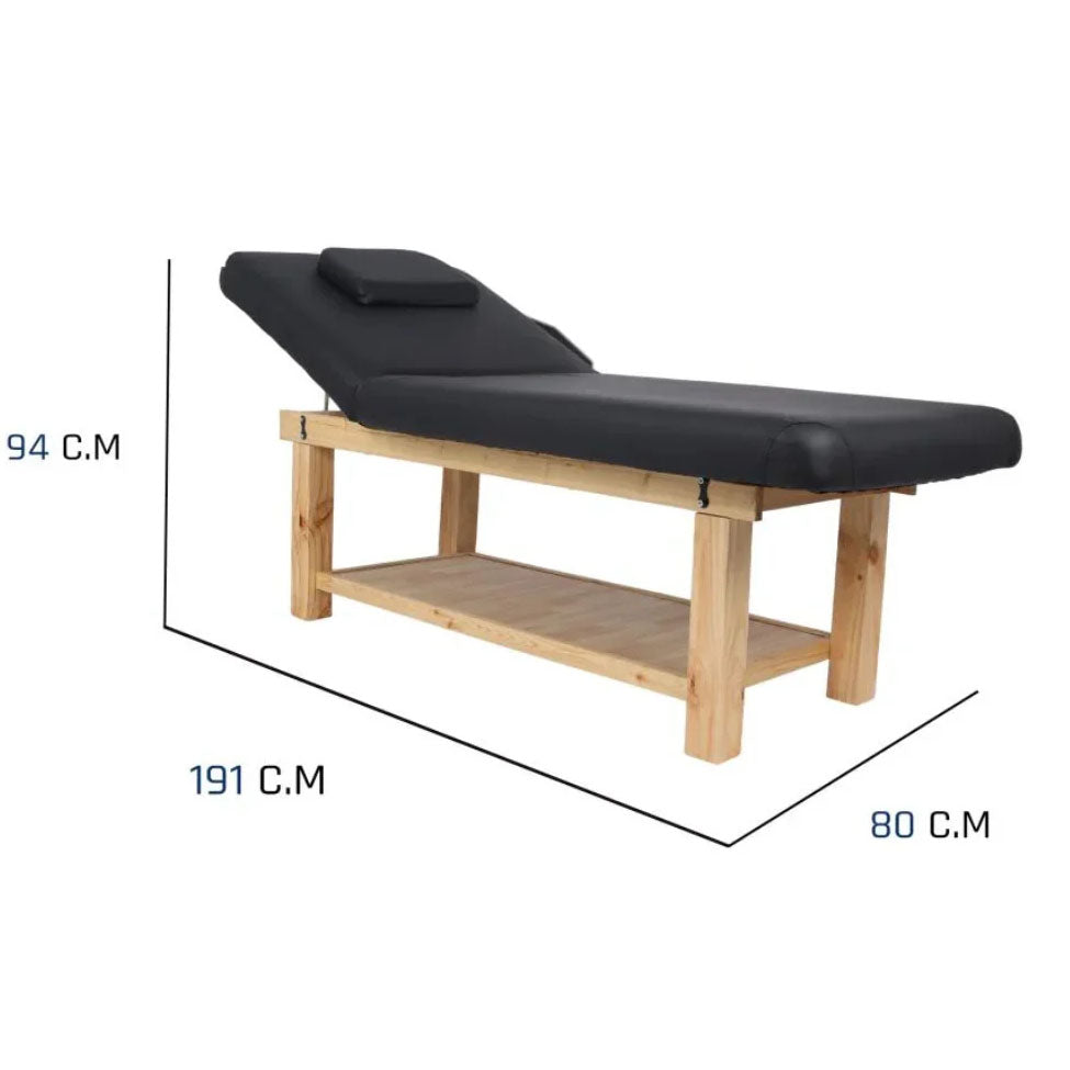 سرير مساج اسود خشبي |  صيدلية.كوم.