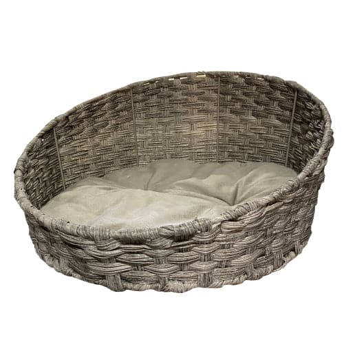 سرير بيضاوي للقطط لون رمادي كبير |  صيدلية.كوم.