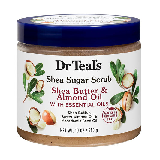 Dr.Teal's Body Scrub With Sugar, Shea Butter, And Almond Oil 538 Gm