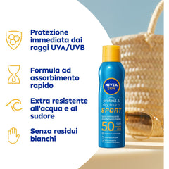 نيفيا بخاخ واقي شمس SPF 50 حماية و ملمس جاف 200 مل