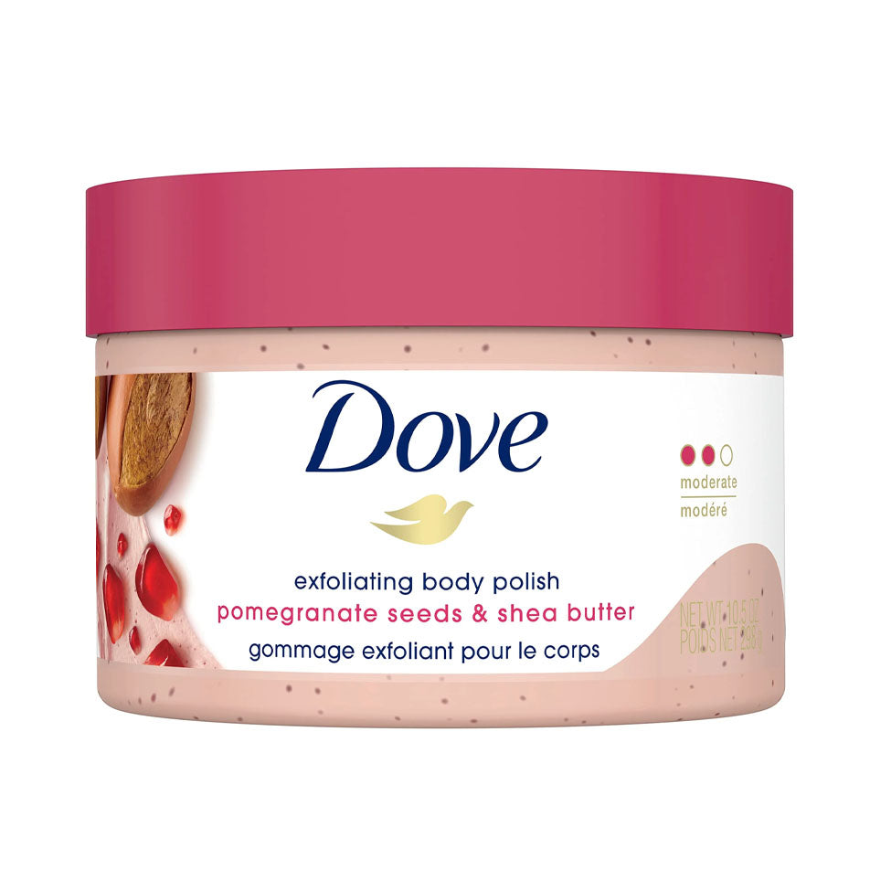 Dove Body Scrub With Pomegranate Seed Flavor And Shea Butter 298 Gm