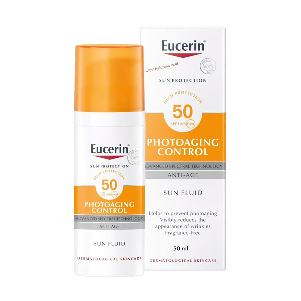 يوسرين واقي شمس سائل 50 مل مضاد للشيخوخة SPF 50+ مجانا 1+1 |  صيدلية.كوم.
