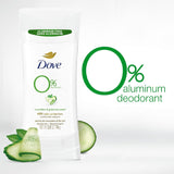 Dove deodorant free of aluminum and alcohol 0% for sensitive skin, 24-hour protection - with cucumber and green tea 174 g