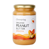 Smooth and organic peanut butter from Clear Spring 350 g