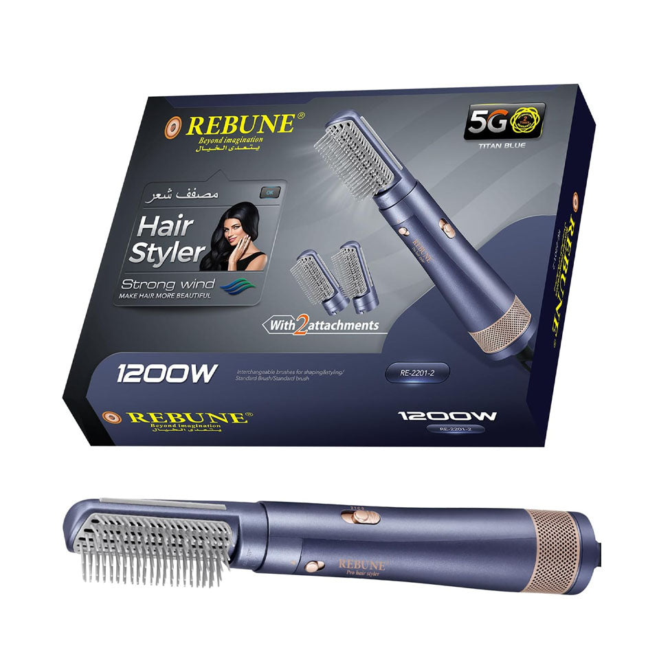 مصفف شعر أزرق 1200 واط موديل RE-2201-2 من ريبون |  صيدلية.كوم.