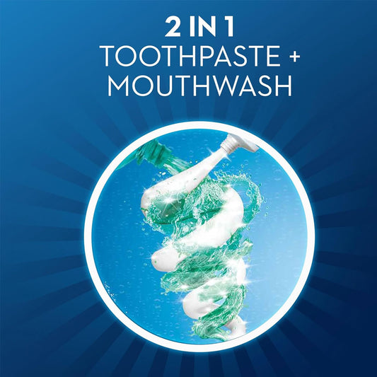 اورال بي معجون الأسنان وغسول الفم بالنعناع المنعش