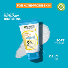 Garnier Daily Exfoliating Facial Cleanser Fast Purifying Vitamin C for acne-prone skin 150 ml
