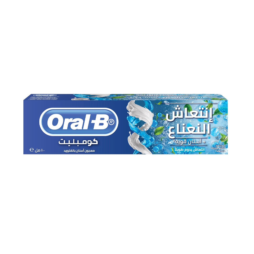 اورال بي معجون الأسنان وغسول الفم بالنعناع المنعش 