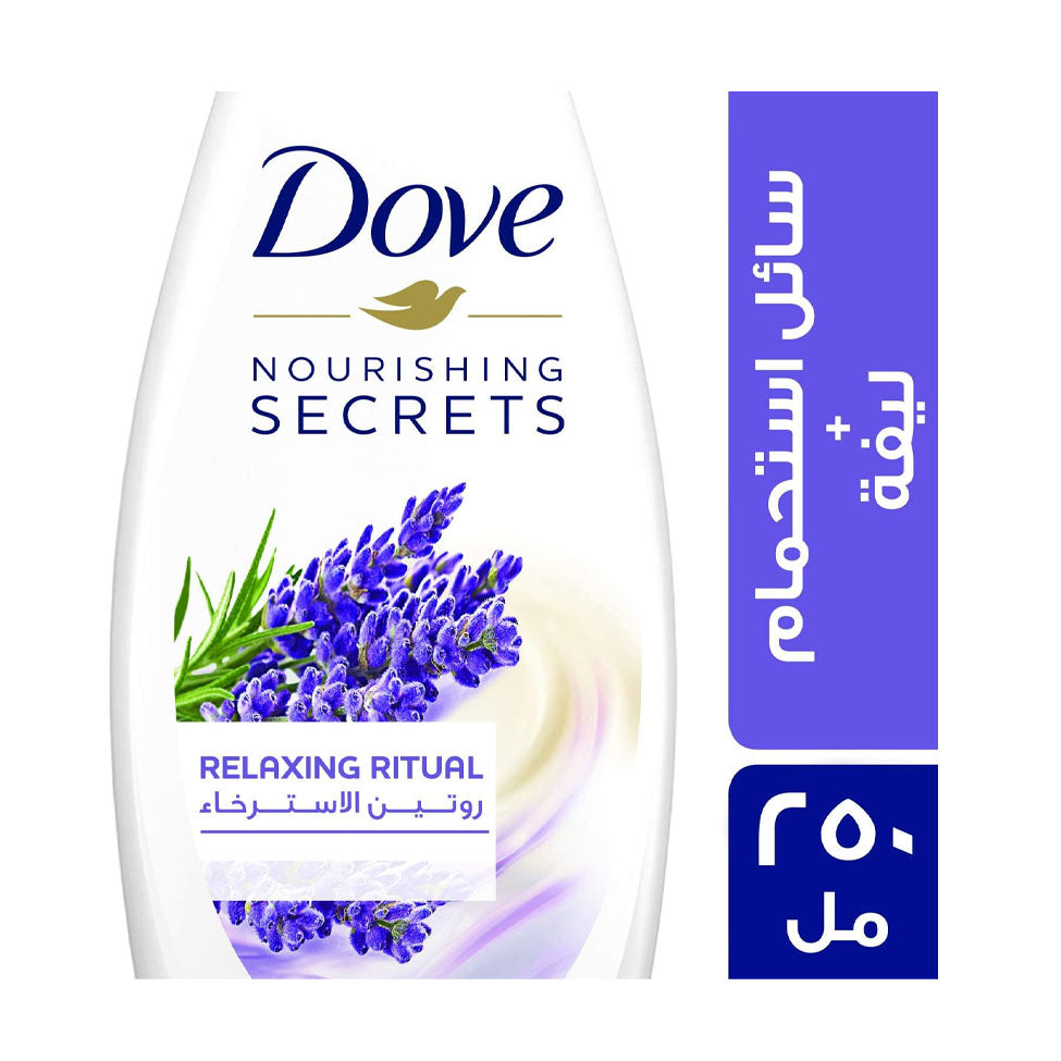 Dove Relaxing Routine Body Wash - Lavender Oil &amp; Rosemary Extract with Loofah 250ml