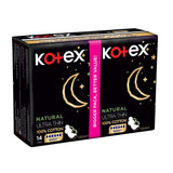 Kotex Ultra Thin Night Pads with Wings, 14 pads