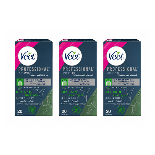 Veet wax strips for dry skin 20 pieces x 3