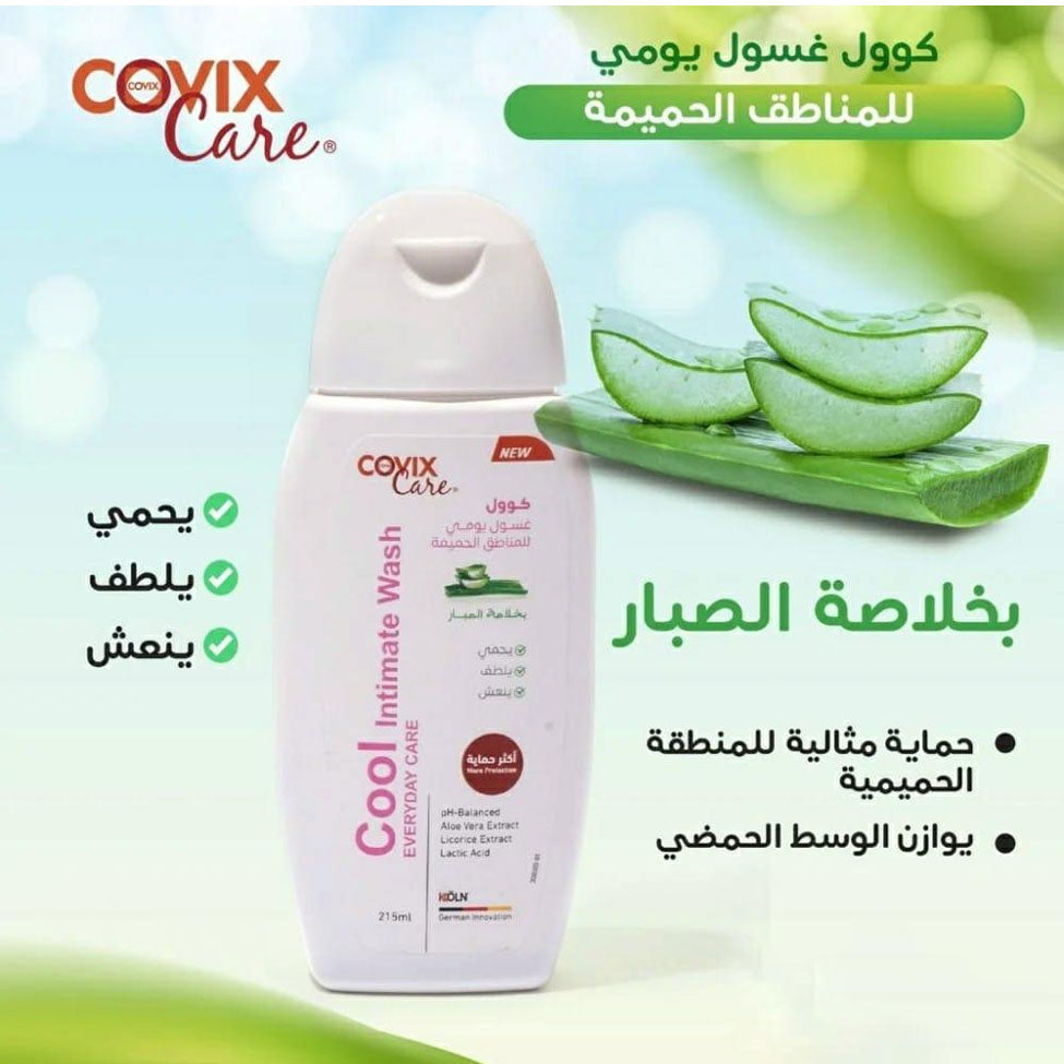 Covix Care Cool Feminine Wash With Aloe Vera Extract - 215 Ml