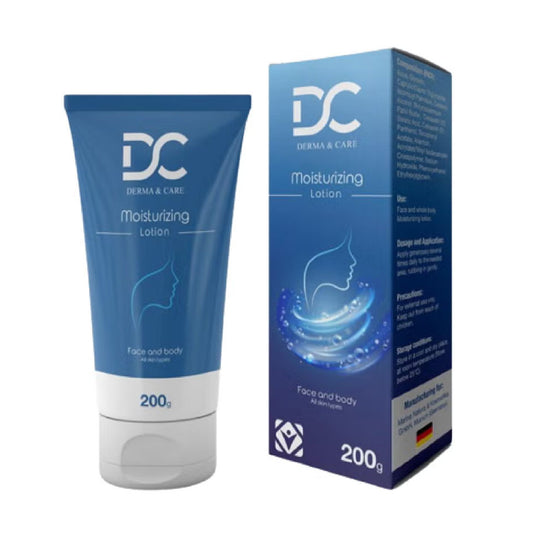 لوشن مرطب للوجه والجسم لجميع أنواع البشرة من ديرما اند كير |  صيدلية.كوم.