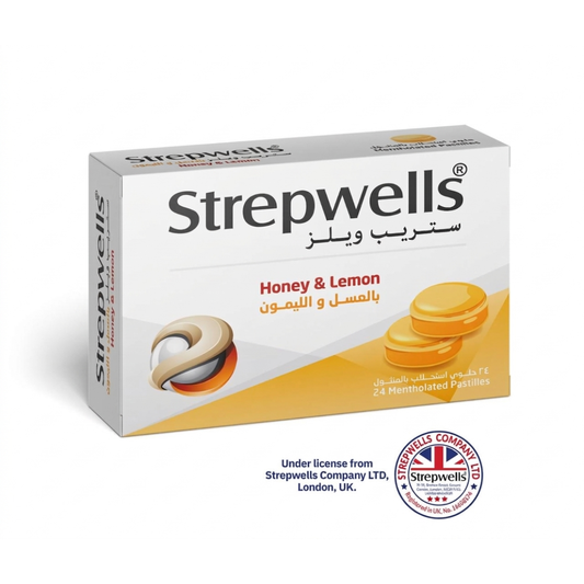 Strepwells Lemon and Honey Lozenges 24 Pieces