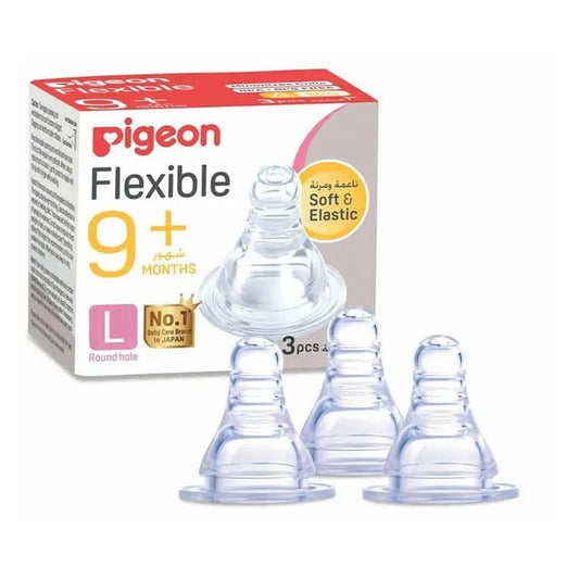 Pigeon silicone nipples, large box, 3 pieces