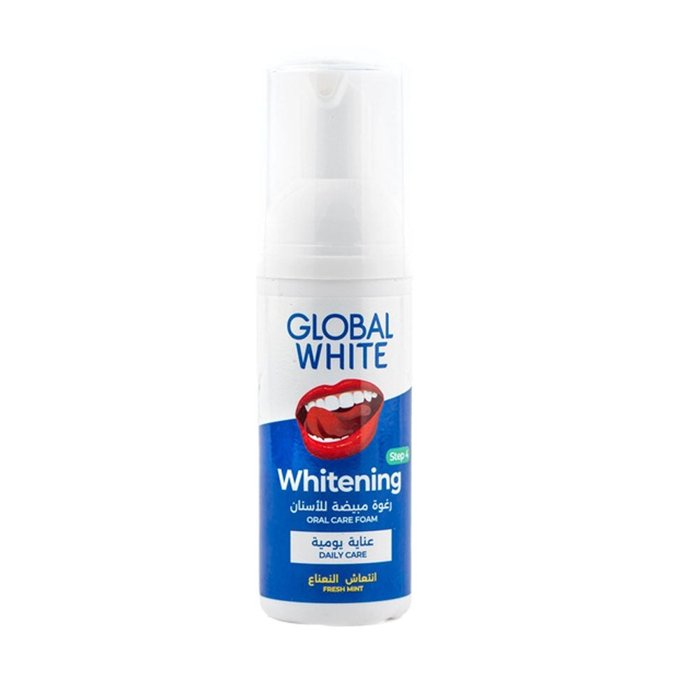Global White Teeth Whitening Foam Mint Freshness 50 ml