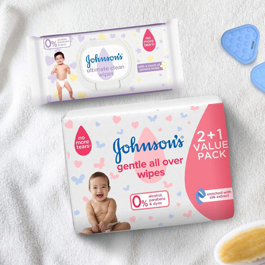 عرض جونسون مناديل أطفال 72 منديل 2+1 مجانًا ×4 عبوات |  صيدلية.كوم.