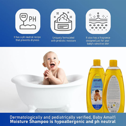 عرض 1+1 مجانا امالفي شامبو للاطفال الصغار 750 مل |  صيدلية.كوم.