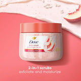 Dove Body Scrub With White Peach And Ground Rice 425 Gm
