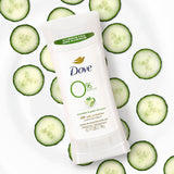 Dove deodorant free of aluminum and alcohol 0% for sensitive skin, 24-hour protection - with cucumber and green tea 174 g