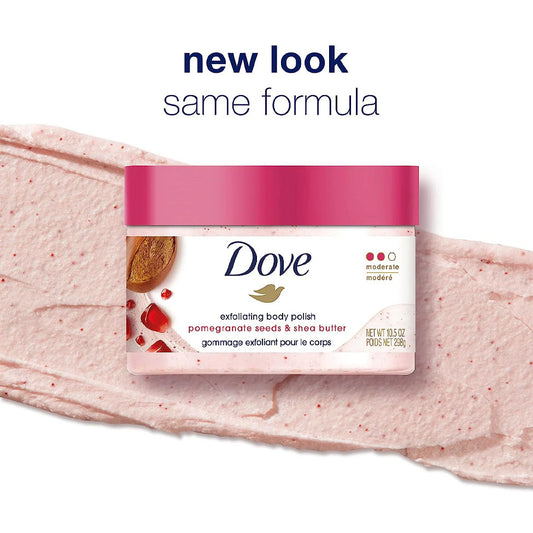 Dove Body Scrub With Pomegranate Seed Flavor And Shea Butter 298 Gm