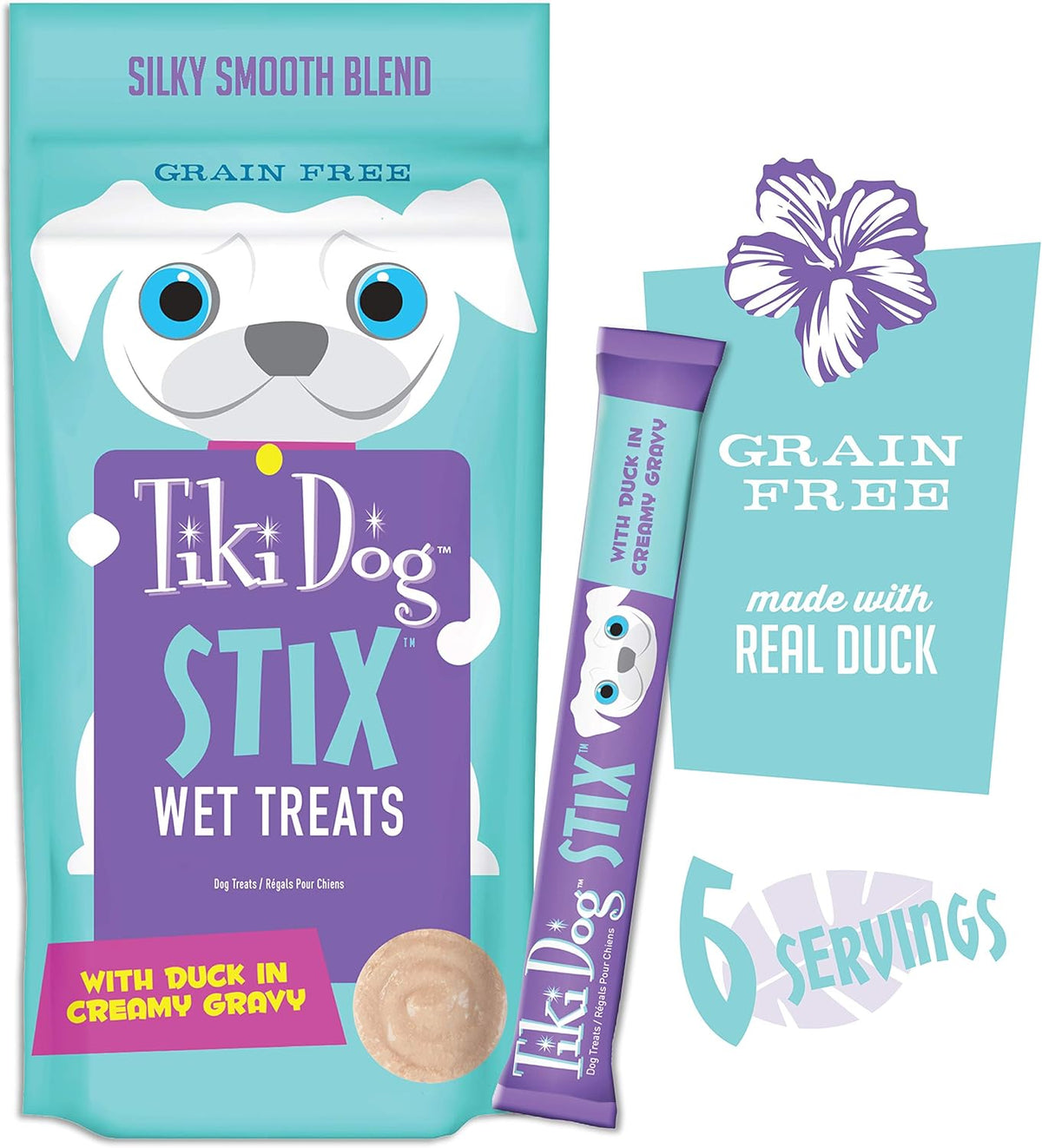 تيكي دوج ستيكس مكافآت رطبة بط موس 85غ |  صيدلية.كوم.