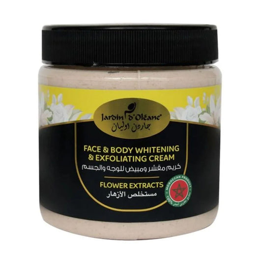 كريم مقشر ومبيض للوجه والجسم مستخلص الازهار 500 مل من جاردن اوليان