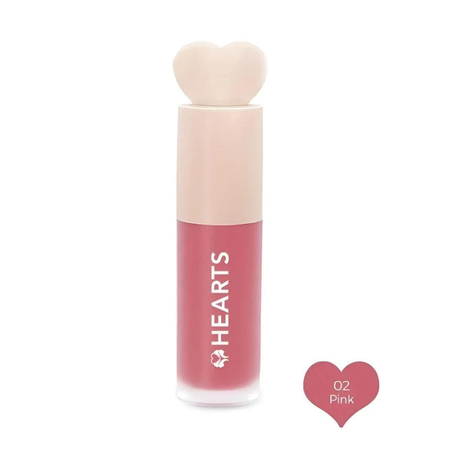 Hearts Liquid Blush Natural Color and Light Touch Pink 02