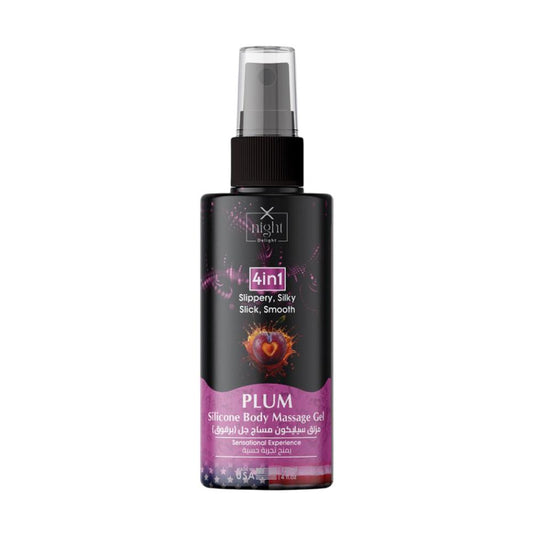 X-Night Delight Massage Gel 4×1 Silicone Plum 120ml