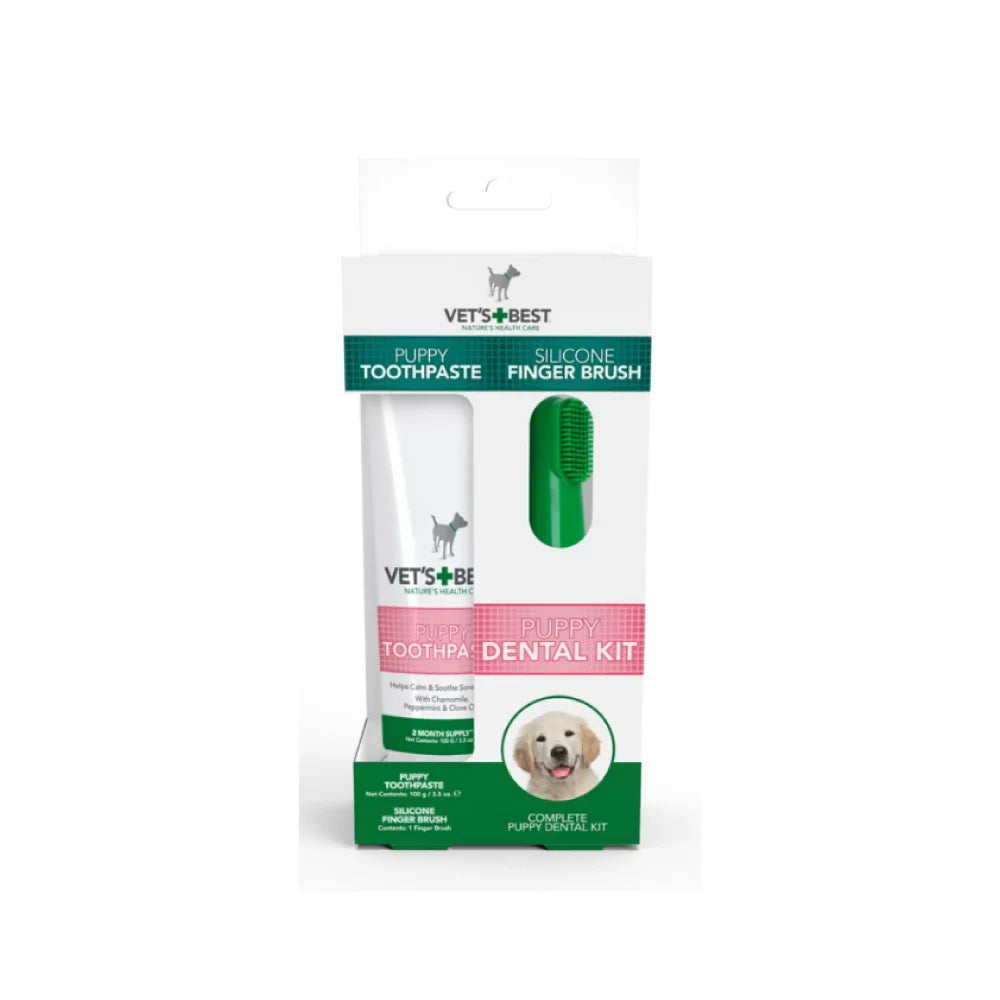 فيتس بيست جل للأسنان مع فرشاة اصبع سيليكون للجراء |  صيدلية.كوم.