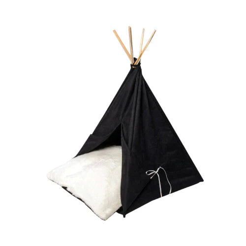 فيلاين قو كب كيك سرير شكل خيمة للقطط والكلاب لون اسود |  صيدلية.كوم.