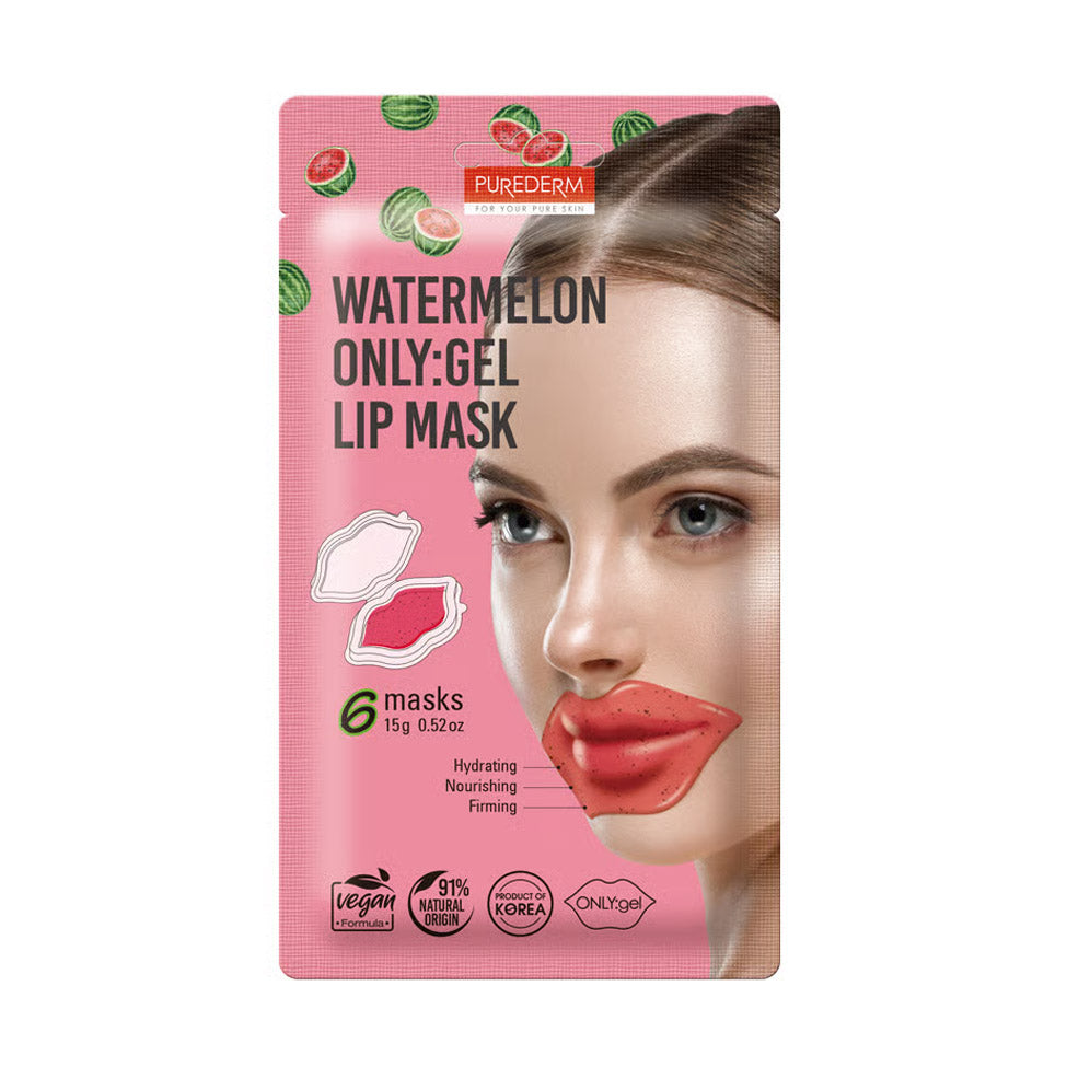 Purederm Watermelon Only: Gel Lip Mask 6 Pieces