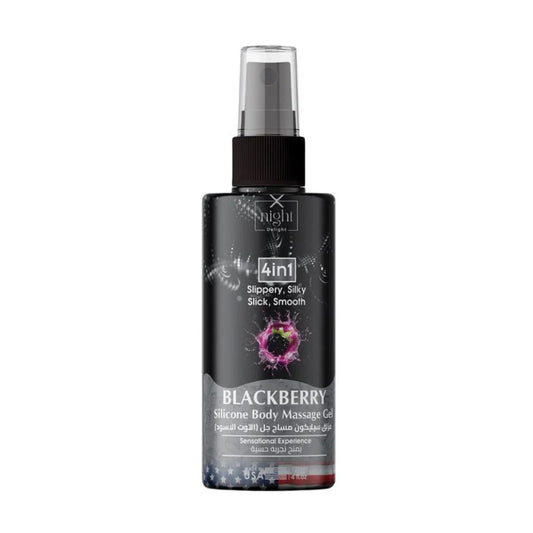 X-Night Delight Massage Gel 4×1 Silicone Blackberry 120ml