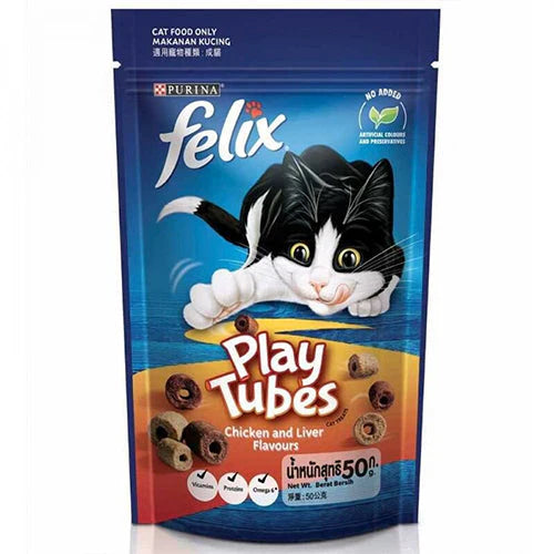 فيليكس بلاي تيوبز دجاج وكبد 50غ |  صيدلية.كوم.