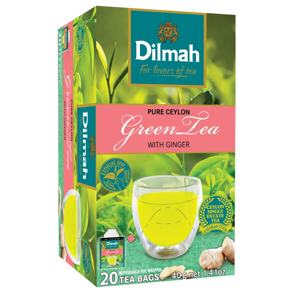 ديلما شاي اخضر بالزنجبيل 20 حبة |  صيدلية.كوم.