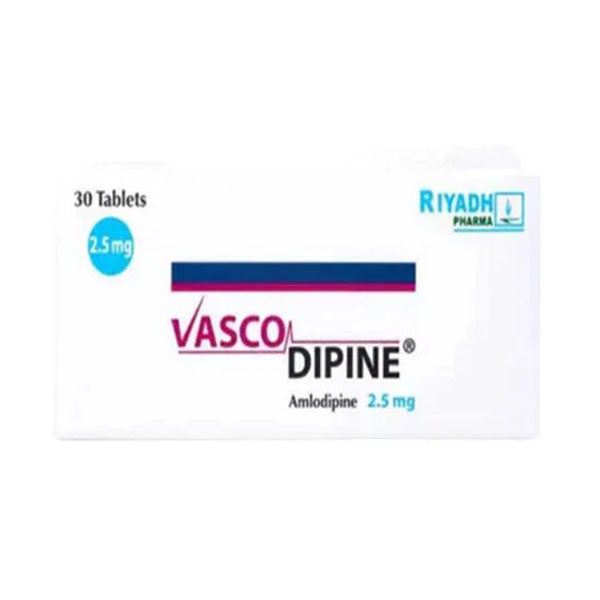 Vascodipine 2.5 mg 30 tablets