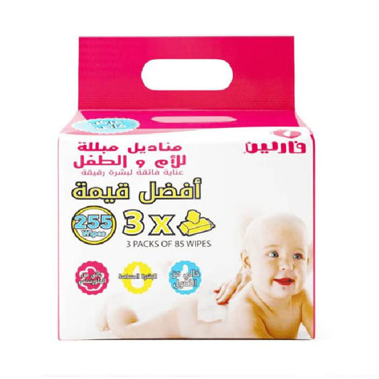 مناديل مبللة للاطفال من فارلين  