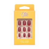 Glitz Nails Press On Oval Tango Red 5