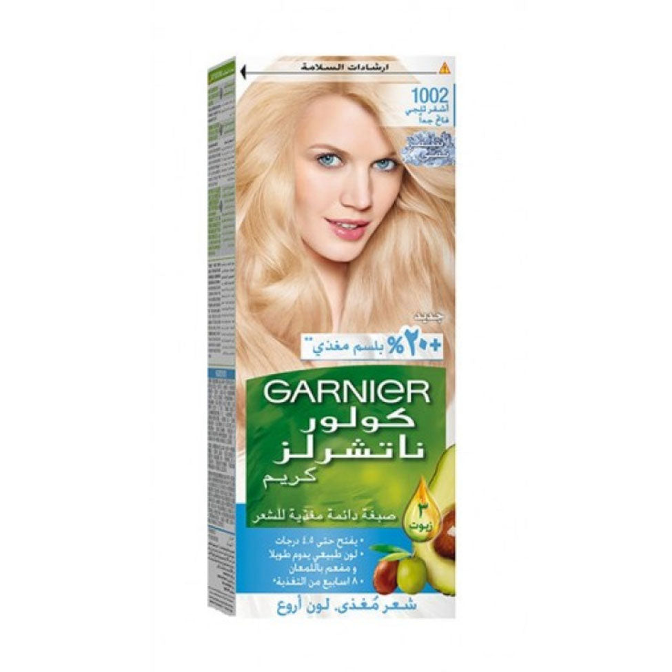 غارنييه كولور ناتشرلز صبغة شعر أشقر ثلجي فاتح جدا 1002