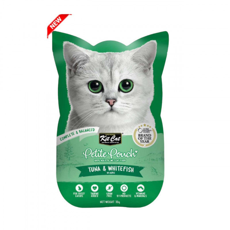 كت كات بتيت باوتش غذاء كامل تونا والسمك الابيض في الجيلاتين 70 غ |  صيدلية.كوم.