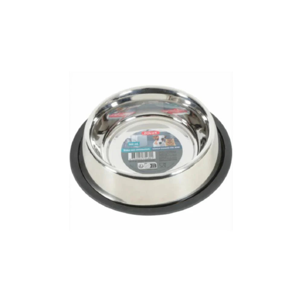 زولكس وعاء أكل ستاينلس ستيل دائري مانع للإنزلاق |  صيدلية.كوم.