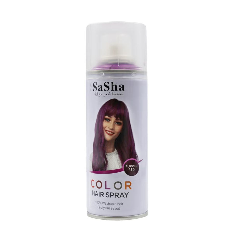 بخاخ صبغة شعر مؤقت باللون الأرجواني من ساشا 130 مل |  صيدلية.كوم.