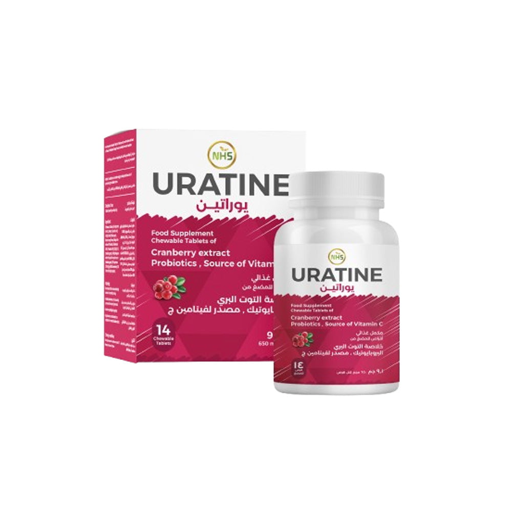 Uratin Cranberry + Probiotic + Vitamin C 14 Chewable Tablets